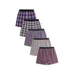 CYZ 5-Pack Men's 100% Cotton Woven Boxers Value Pack