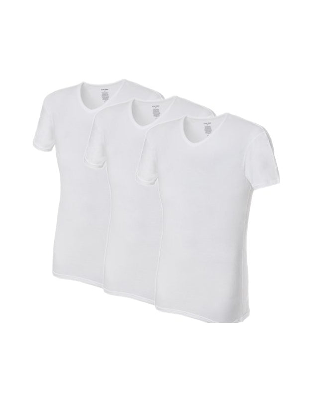 CYZ Mens 3-PK Cotton Stretch V-Neck Slim Fit T-Shirt
