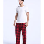 CYZ Men's 100% Cotton Super Soft Flannel Plaid Pajama Pants